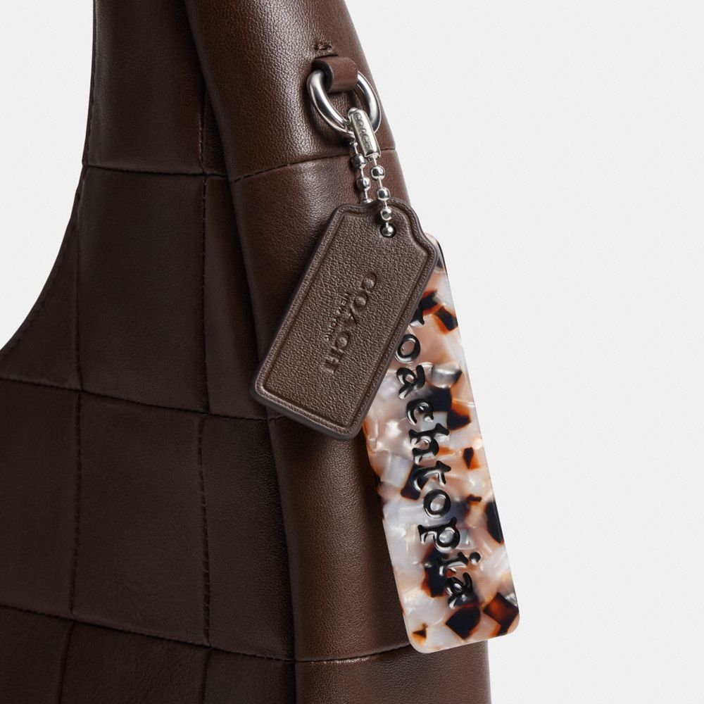 Coach Alter/Ego Crescent Shoulder Bag In Checkerboard Upcrafted Leather Maple