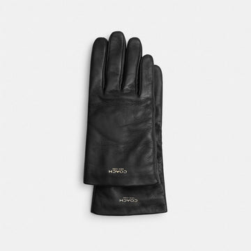 Coach Women's Leather Tech Gloves Black