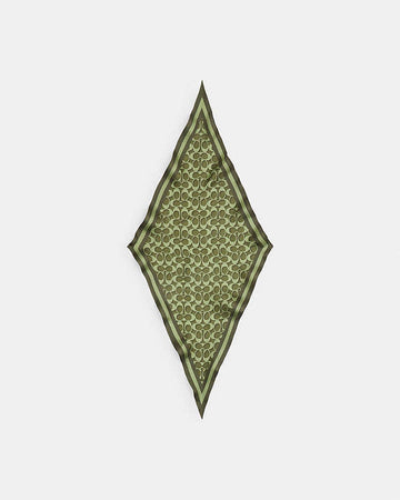 Signature Silk Diamond Scarf Silk-Olive Silk-Olive