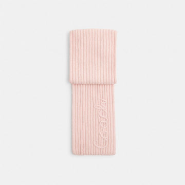 Coach Coach Script Knit Muffler Pink