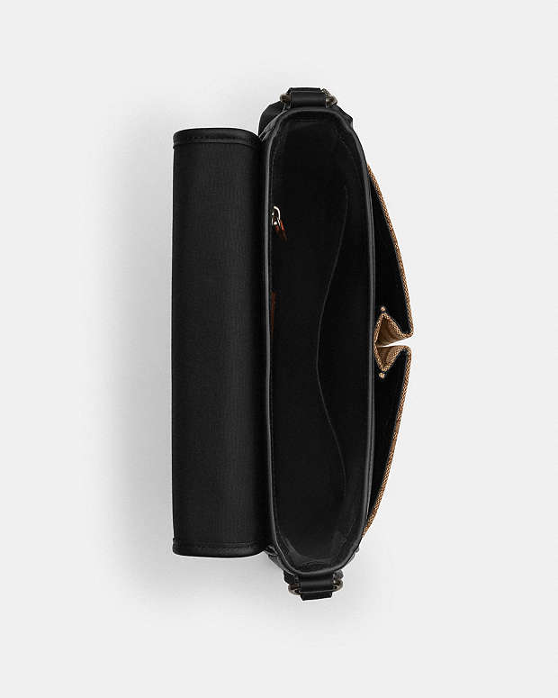 Sprint Map Bag 25 In Signature Jacquard Signature Jacquard-Qb-Tan-Black Signature Jacquard-Qb-Tan-Black