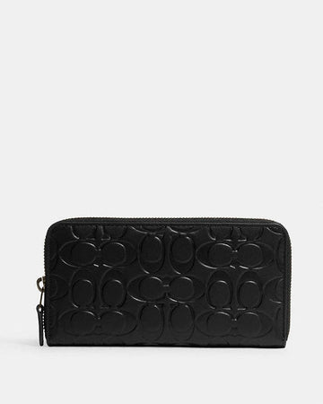 Accordion Wallet In Signature Leather Smooth Leather-Gunmetal-Black Smooth Leather-Gunmetal-Black