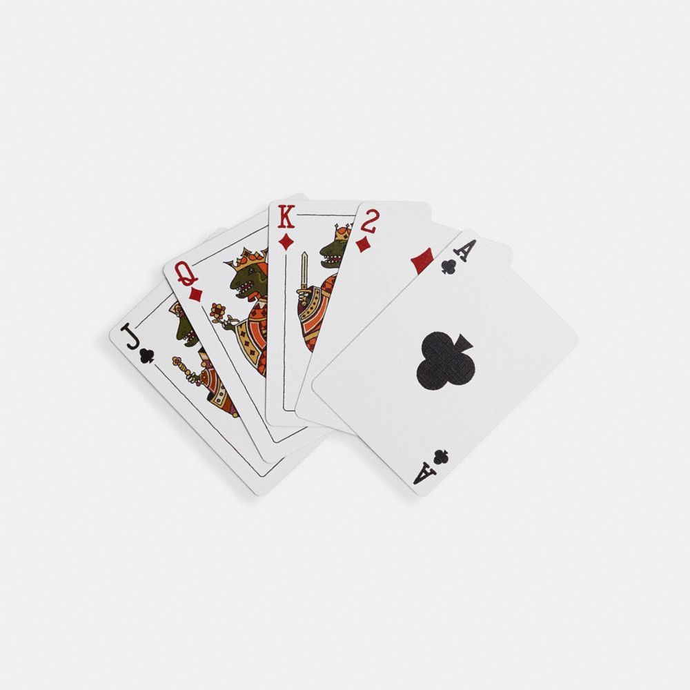 Coach Signature Playing Cards Yellow Amber Multi