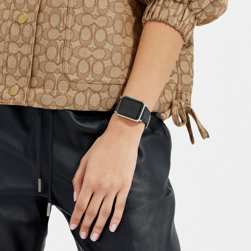 Coach Apple Watch® Strap, 38 Mm And 40 Mm Graphite