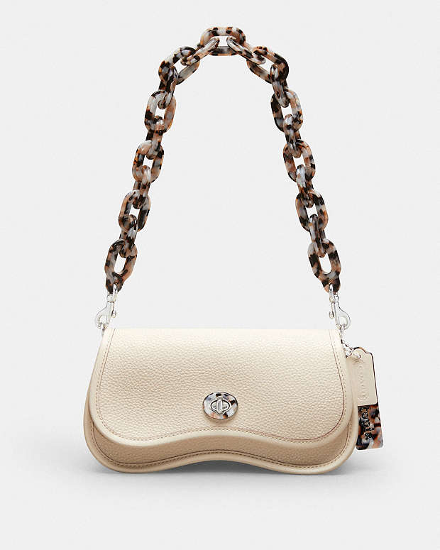 Wavy Dinky Bag In Coachtopia Leather Cloud Cloud