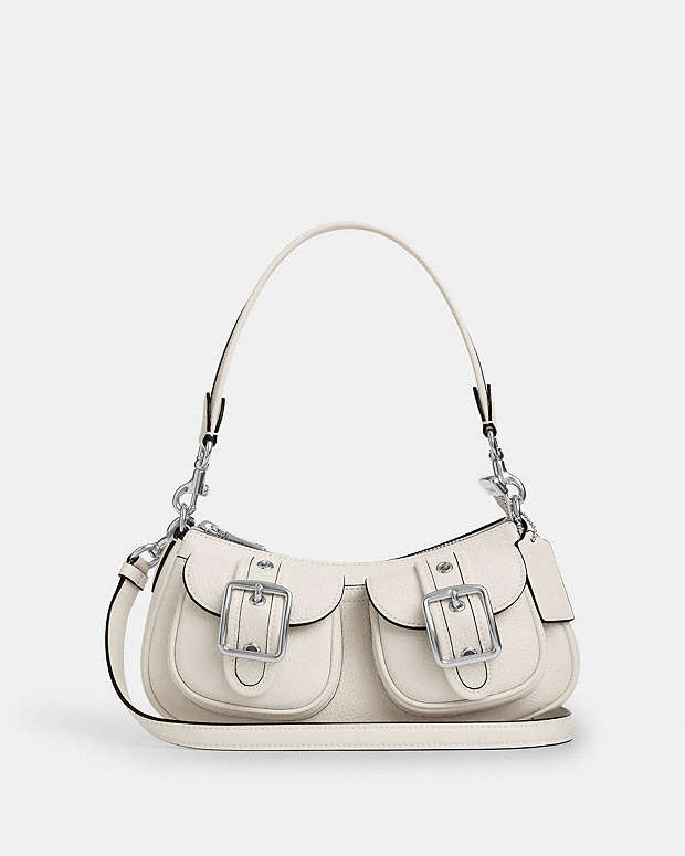 Ashton Bag Pebbled Leather-Silver-Chalk Pebbled Leather-Silver-Chalk