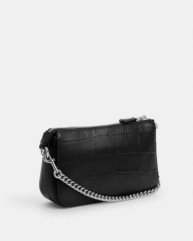 Nolita 19 Embossed Crocodile-Silver-Black Embossed Crocodile-Silver-Black