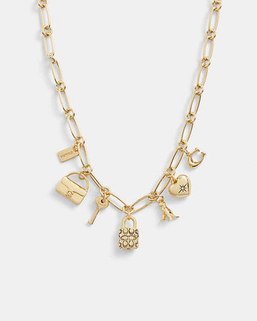 Iconic Charm Chain Necklace Plated Brass-Gold Plated Brass-Gold