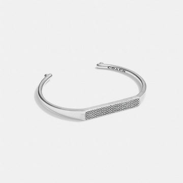 Coach Sterling Silver Signature Id Cuff Silver