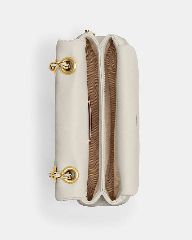 Tabby Shoulder Bag 20 With Pillow Quilting Nappa Leather-Brass-Chalk Nappa Leather-Brass-Chalk