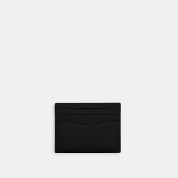 Slim Id Card Case Pebbled Leather-Black Pebbled Leather-Black