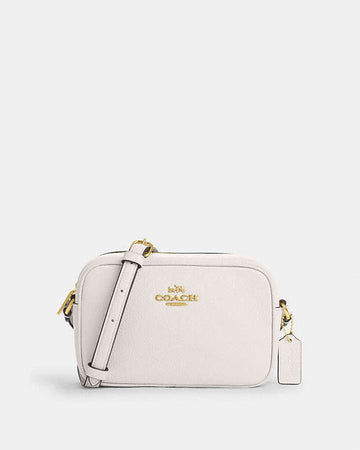 Mini Jamie Camera Bag Pebbled Leather-Gold-Chalk Pebbled Leather-Gold-Chalk