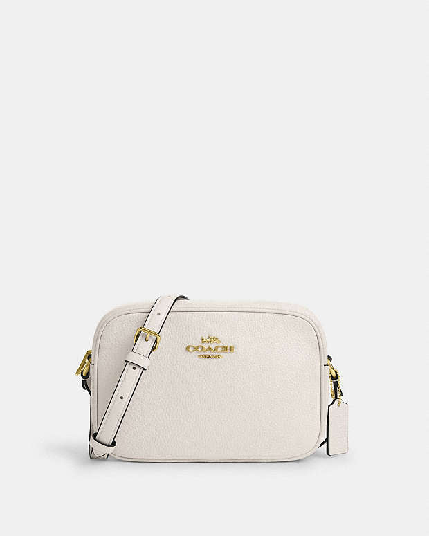 Jamie Camera Bag Pebbled Leather-Gold-Chalk Pebbled Leather-Gold-Chalk