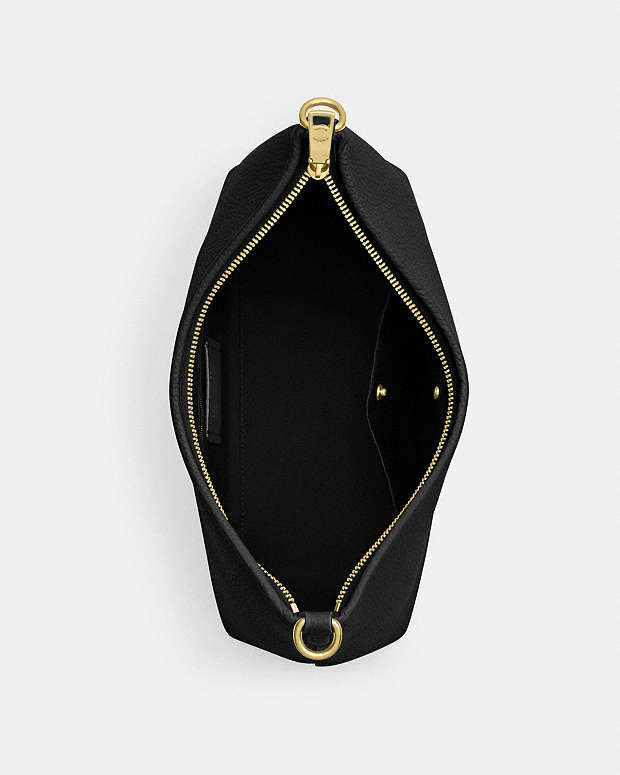 Laurel Shoulder Bag Pebbled Leather-Gold-Black Pebbled Leather-Gold-Black