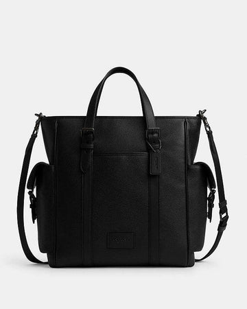 Sprint Tote Pebbled Leather-Black Copper Finish-Black-Black Pebbled Leather-Black Copper Finish-Black-Black