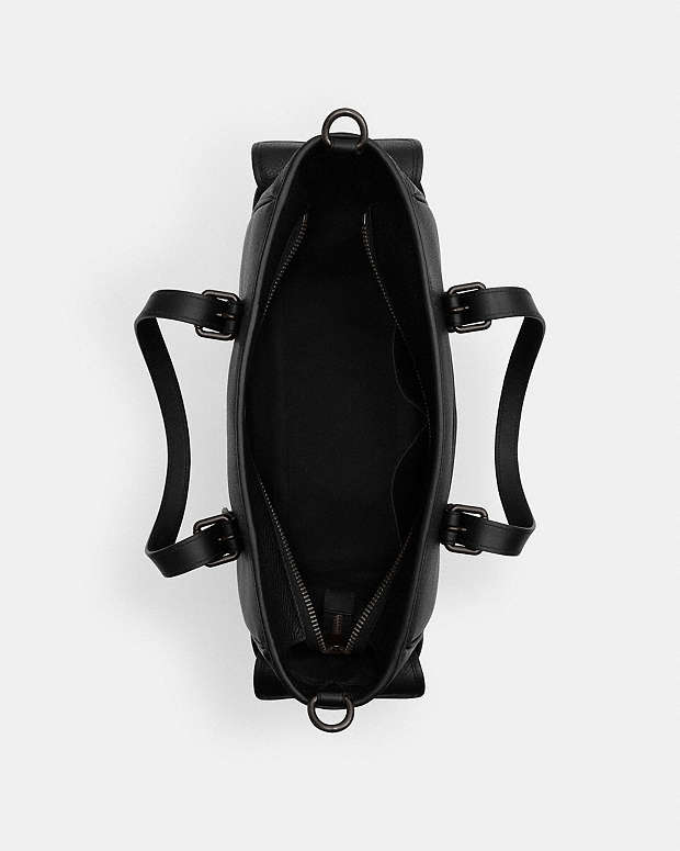 Sprint Tote Pebbled Leather-Black Copper Finish-Black-Black Pebbled Leather-Black Copper Finish-Black-Black