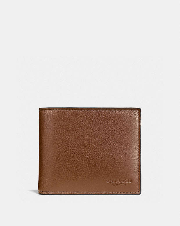 3 In 1 Wallet Smooth Leather-Dark Saddle Smooth Leather-Dark Saddle