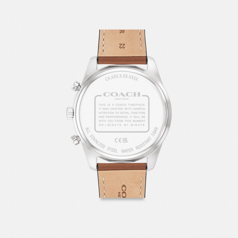 Coach Cole Watch, 44 Mm Saddle