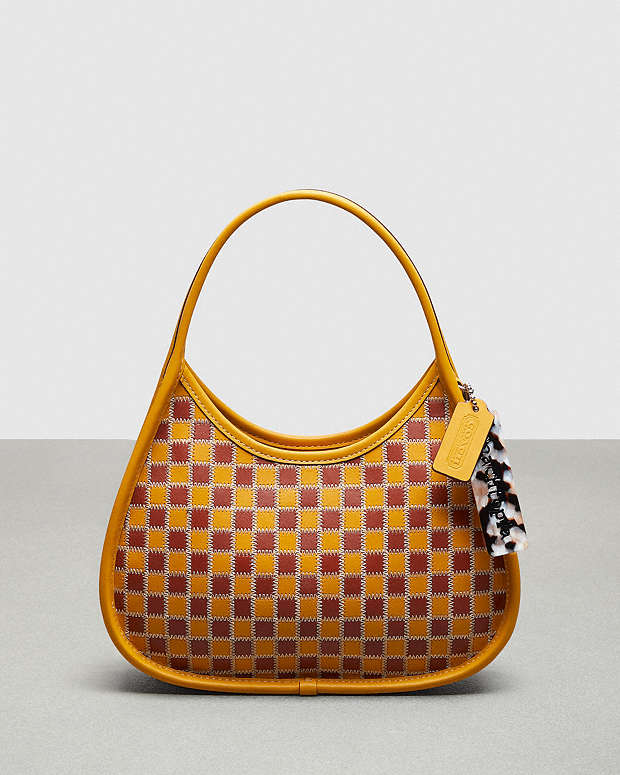 Ergo Bag In Checkerboard Upcrafted Leather Buttercup-Rust Buttercup-Rust
