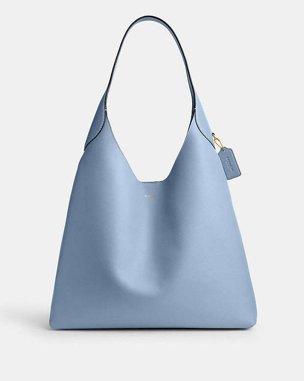 Brooklyn Shoulder Bag 39 Smooth Leather-Brass-Bluebell Smooth Leather-Brass-Bluebell