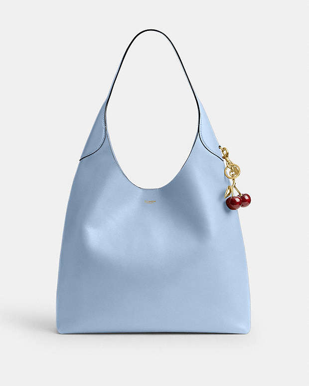 Brooklyn Shoulder Bag 39 Smooth Leather-Brass-Bluebell Smooth Leather-Brass-Bluebell