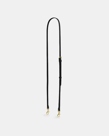 Thin Strap Smooth Leather-Gold-Black Smooth Leather-Gold-Black