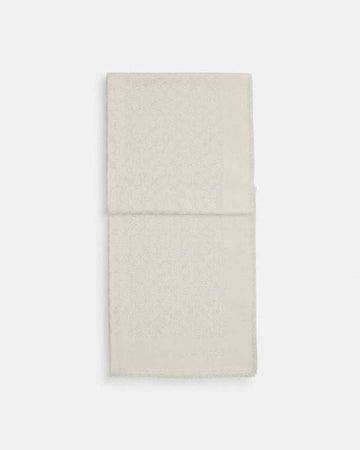 Signature Metallic Oblong Scarf Chalk Chalk