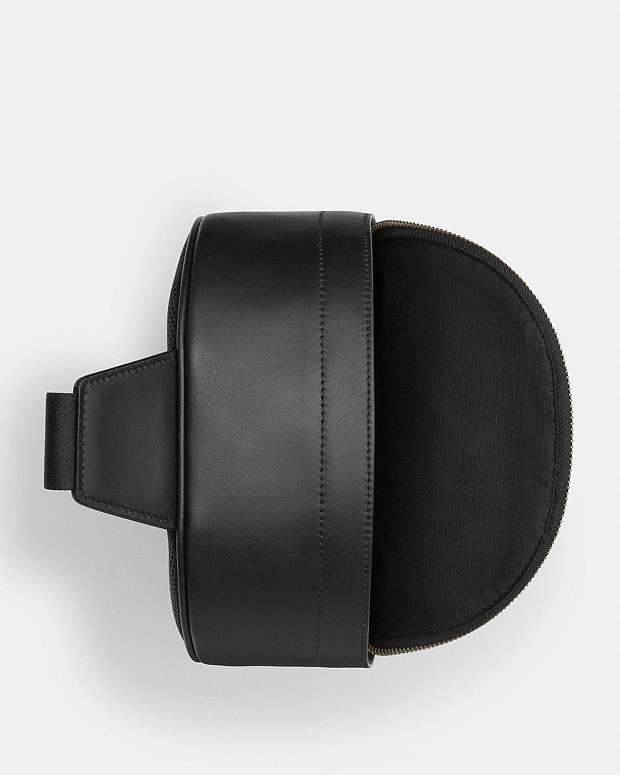 West Pack In Signature Canvas With Varsity Stripe Signature Canvas-Gunmetal-Charcoal-Denim-Chalk Signature Canvas-Gunmetal-Charcoal-Denim-Chalk