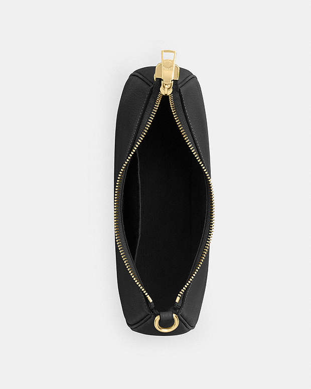 Teri Shoulder Bag Pebbled Leather-Gold-Black Pebbled Leather-Gold-Black