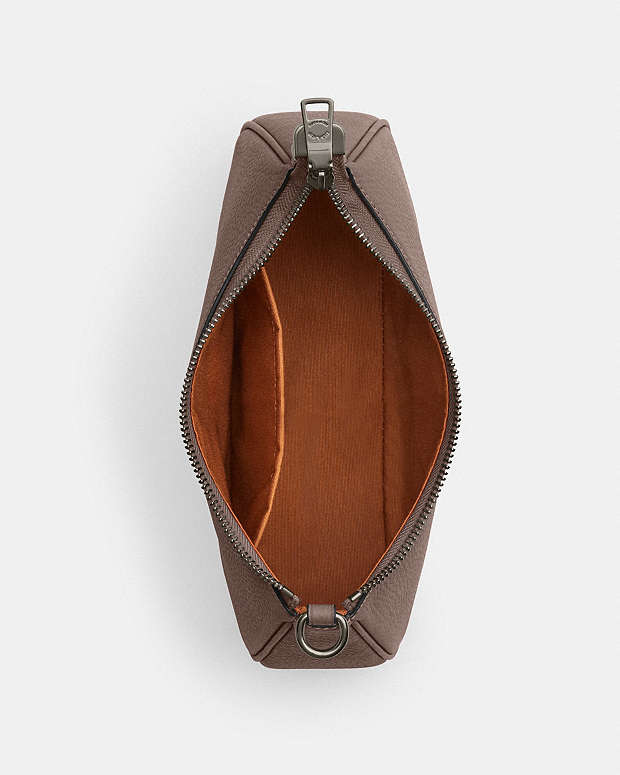 Teri Shoulder Bag Pebbled Leather-Qb-Dark Stone Pebbled Leather-Qb-Dark Stone