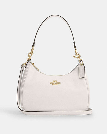 Teri Hobo Bag Pebbled Leather-Gold-Chalk Pebbled Leather-Gold-Chalk