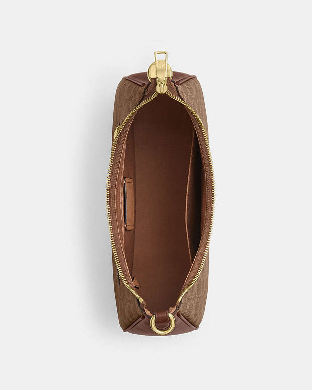 Teri Hobo Bag In Signature Canvas Signature Canvas-Gold-Tan-Brown Signature Canvas-Gold-Tan-Brown