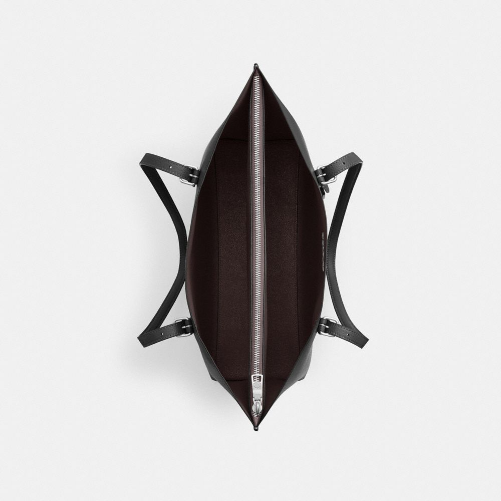 Coach Mollie Tote Bag Silver Black