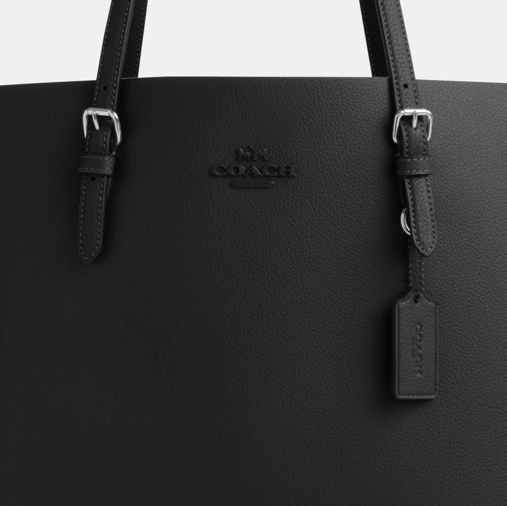 Coach Mollie Tote Bag Silver Black
