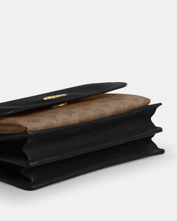 Klare Crossbody Bag In Signature Canvas Signature Canvas-Gold-Tan-Black Multi Signature Canvas-Gold-Tan-Black Multi