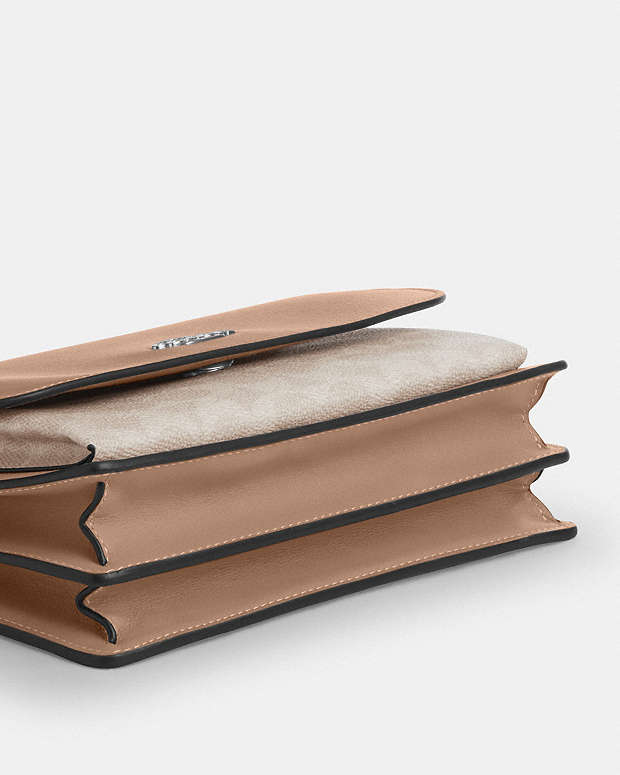 Klare Crossbody Bag In Signature Canvas Signature Canvas-Silver-Sand-Taupe Signature Canvas-Silver-Sand-Taupe