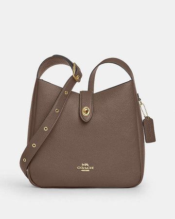 Hadley Convertible Crossbody Bag Pebbled Leather-Gold-Dark Stone Pebbled Leather-Gold-Dark Stone