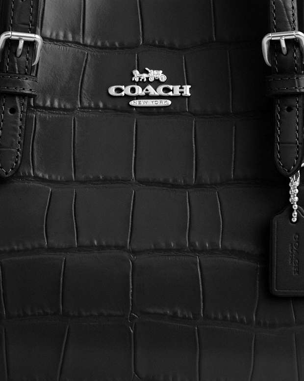 Mollie Tote Bag 25 Novelty Leather-Silver-Black Novelty Leather-Silver-Black