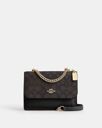 Mini Klare Crossbody Bag In Signature Canvas Signature Canvas-Gold-Walnut-Black Signature Canvas-Gold-Walnut-Black