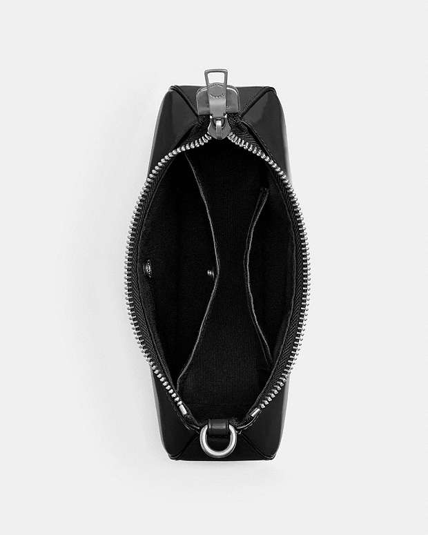 Teri Mini Crossbody Bag Novelty Leather-Silver-Black Novelty Leather-Silver-Black