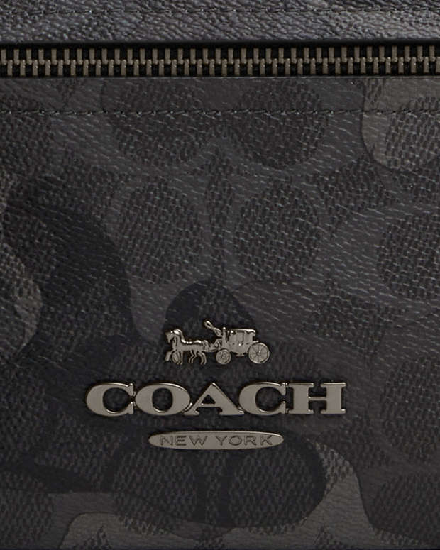 Elias Belt Bag In Signature Camo Print Signature Canvas-Gunmetal-Grey Multi Signature Canvas-Gunmetal-Grey Multi