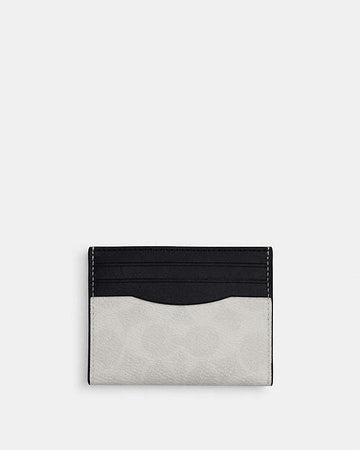 Slim Id Card Case In Signature Canvas Signature Canvas-Chalk & Black Signature Canvas-Chalk & Black