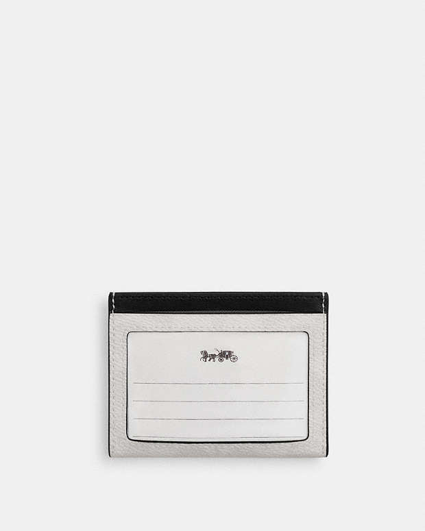 Slim Id Card Case In Signature Canvas Signature Canvas-Chalk & Black Signature Canvas-Chalk & Black