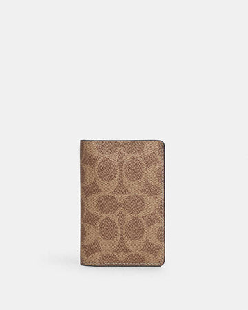 Id Wallet In Signature Canvas Signature Canvas-Tan & Black Signature Canvas-Tan & Black