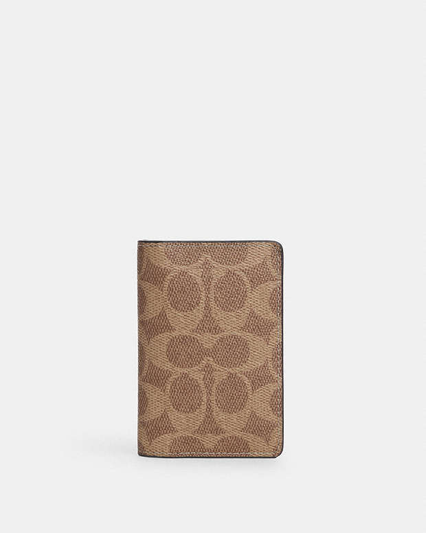 Id Wallet In Signature Canvas Signature Canvas-Tan & Black Signature Canvas-Tan & Black