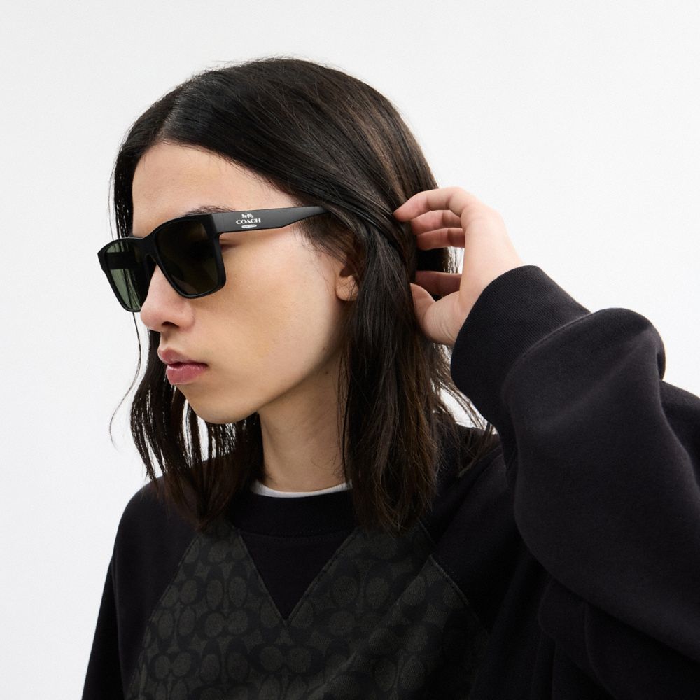Coach Square Sunglasses Matte Black
