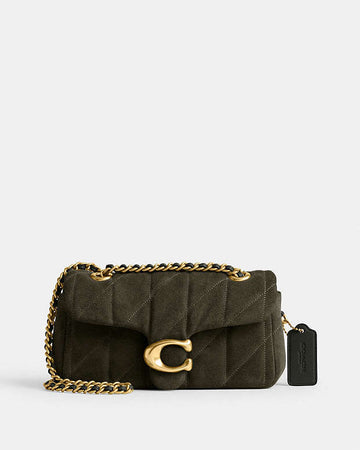 Tabby Shoulder Bag 20 With Quilting Brass-Olive Brass-Olive