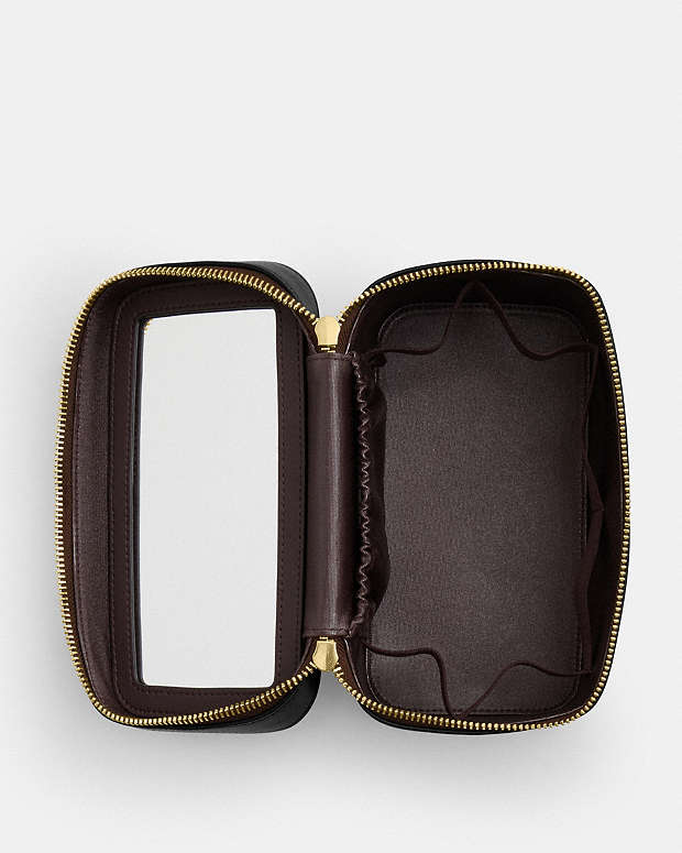 Cosmetic Case In Signature Canvas Signature Canvas-Gold-Walnut-Black Signature Canvas-Gold-Walnut-Black