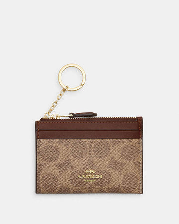 Mini Skinny Id Case In Signature Canvas Signature Canvas-Gold-Tan-Brown Signature Canvas-Gold-Tan-Brown