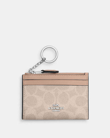 Mini Skinny Id Case In Signature Canvas Signature Canvas-Silver-Sand-Taupe Signature Canvas-Silver-Sand-Taupe